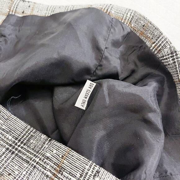 Cassini Pleated Front Tweed Sleeveless Vest Blazer Black & White SZ40 - Picture 3 of 5